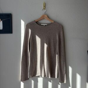 Naked Cashmere Sweater Taupe 100% Baby Cashmere Crewneck Sweater Size S